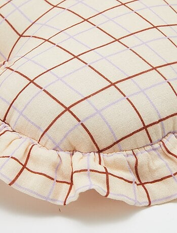 Coussin cœur en gaze de coton (50 x 45 cm)