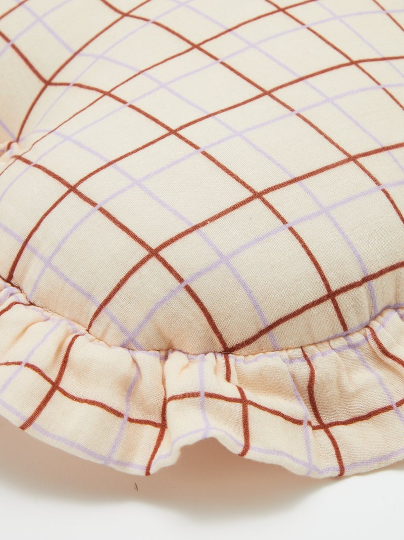 Coussin cœur en gaze de coton (50 x 45 cm) BLANC - Kiabi