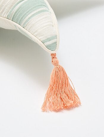 Coussin cœur en gaze de coton (50 x 45 cm)