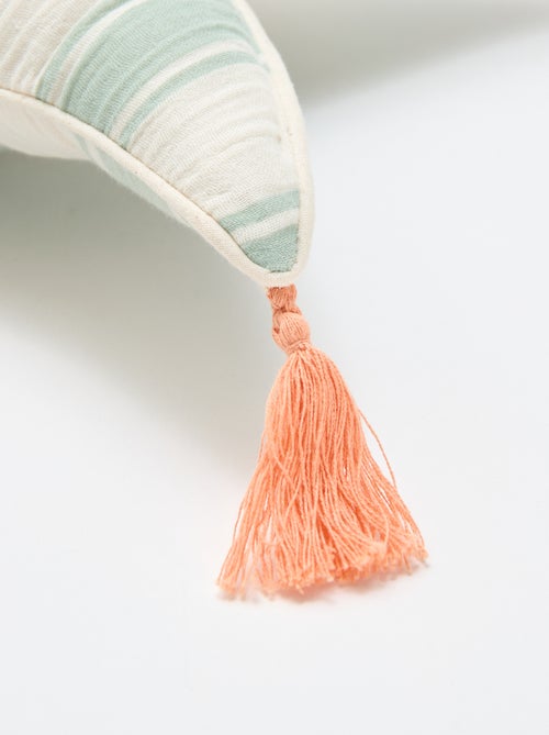 Coussin cœur en gaze de coton (50 x 45 cm) - Kiabi