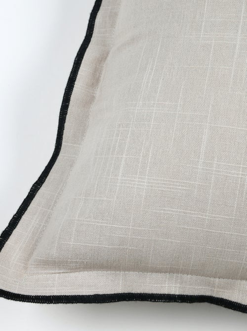 Coussin coton volant plat feston noir - Kiabi Coussin coton volant plat feston noir - Kiabi