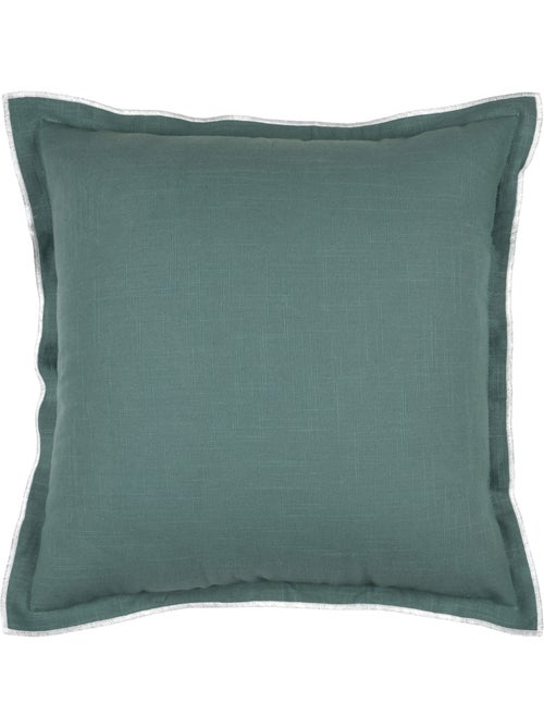 Coussin coton volant plat feston noir - Kiabi Coussin coton volant plat feston noir - Kiabi