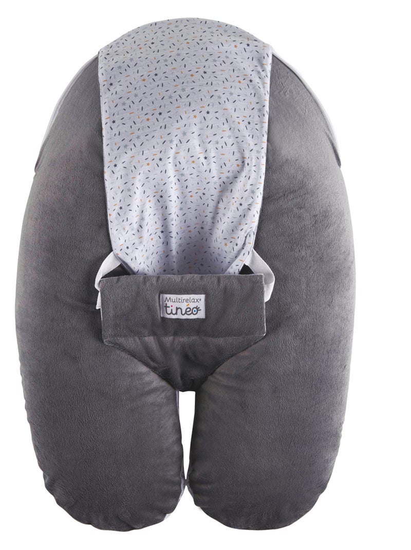 Coussin d'allaitement multi usages et évolutif 'Tinéo' gris - Kiabi