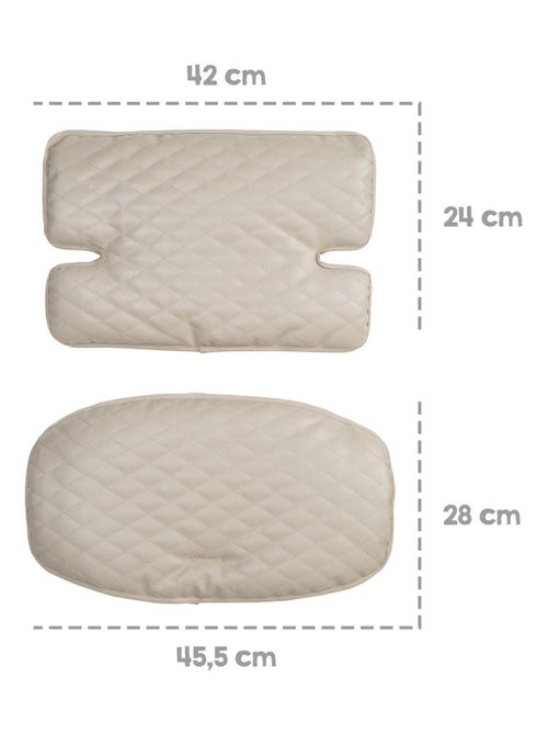 Coussin de chaise haute matelassé 2 pièces en cuir PU 'Luxe' ROBA - Kiabi
