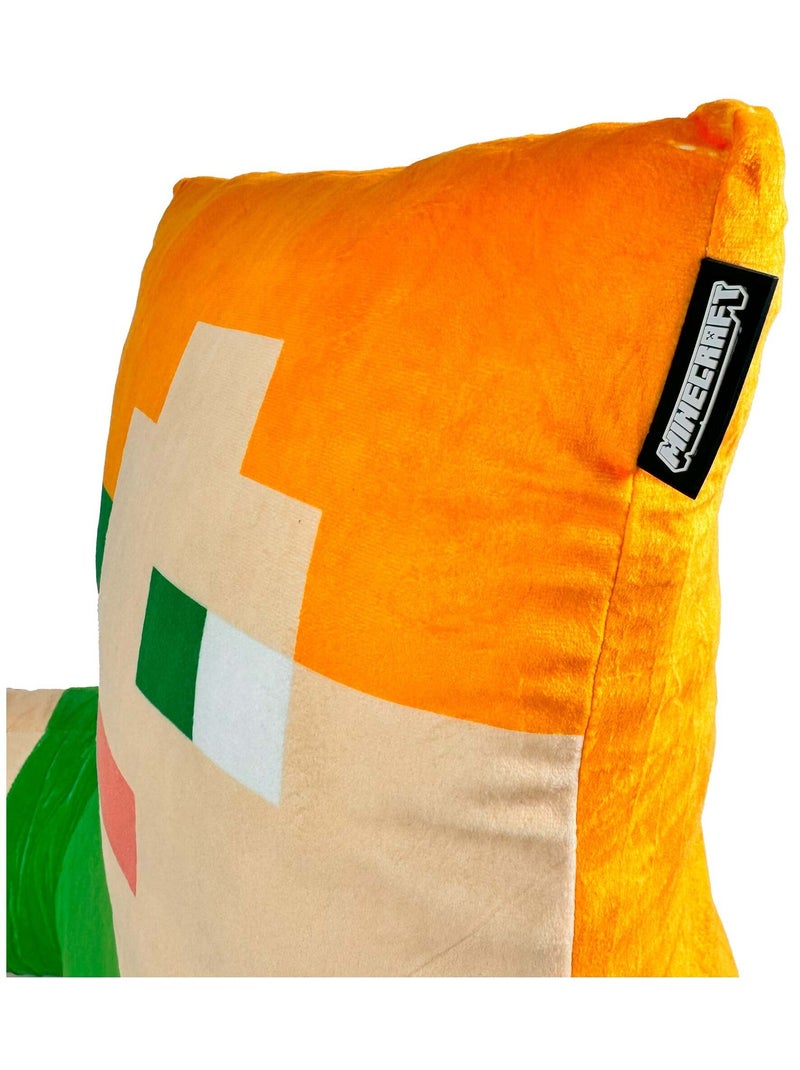 Coussin de lecture Alex avec dossier haut et accoudoirs 'Roba' - Minecraft Vert/Orange - Kiabi