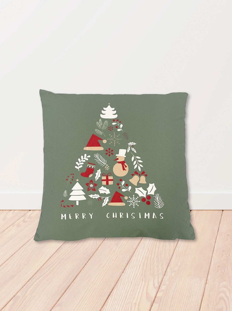 Coussin de Noël 'Sapin Merry Christmas' VERT/IMPR - Kiabi