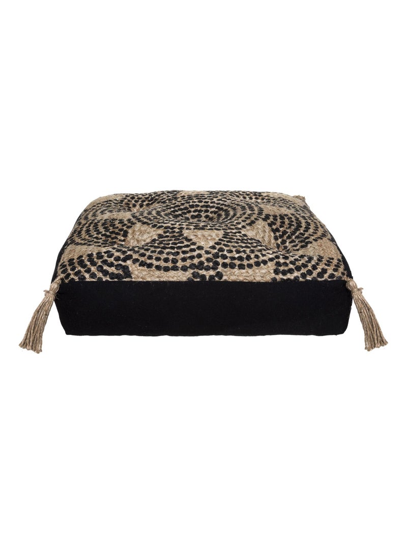Coussin de sol Mandala Noir - Kiabi