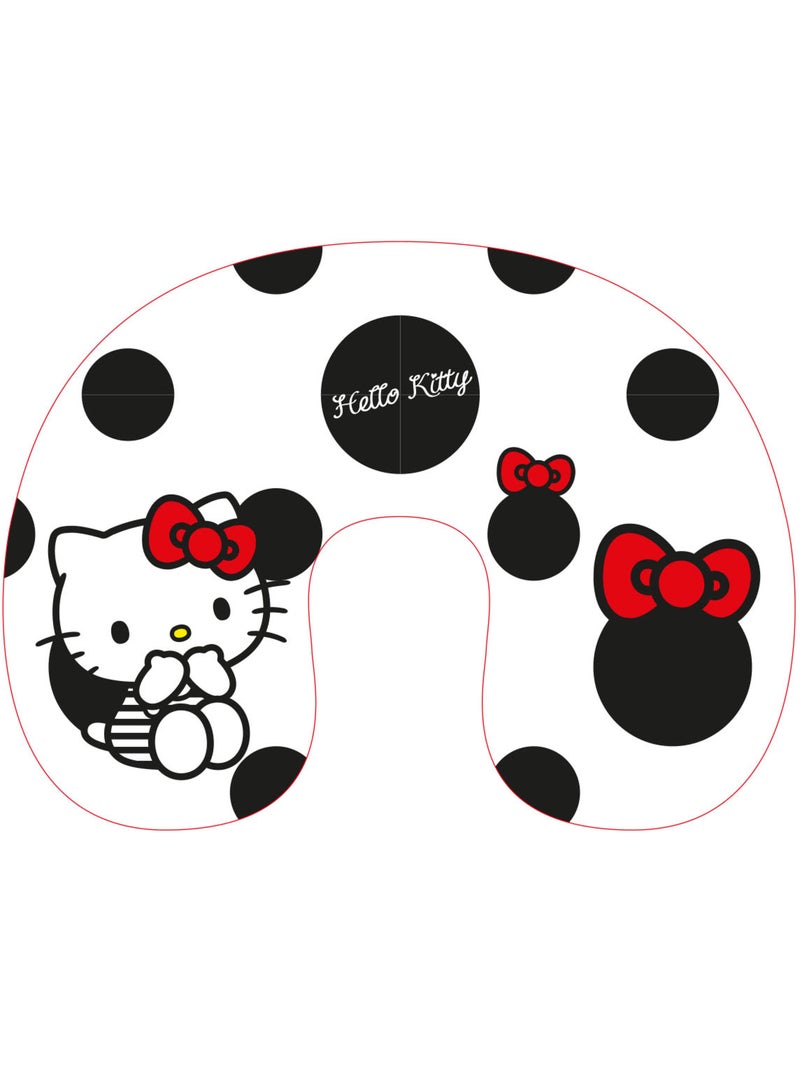 Coussin de Voyage Hello Kitty Sanrio Noir Bordeaux Blanc - Kiabi