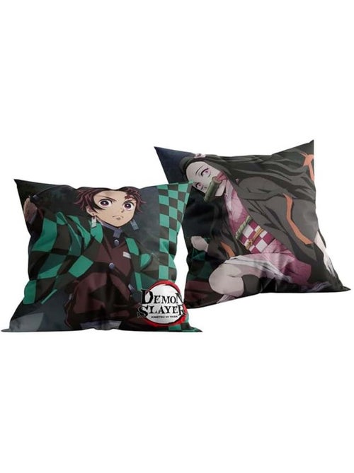 Coussin décoratif carré 'Demon Slayer' 40 x 40 cm – Polyester - Kiabi