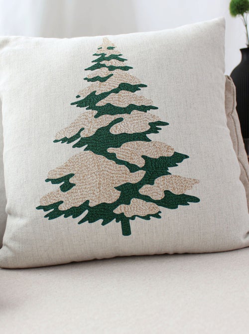 Coussin décoratif motif sapin - Kiabi