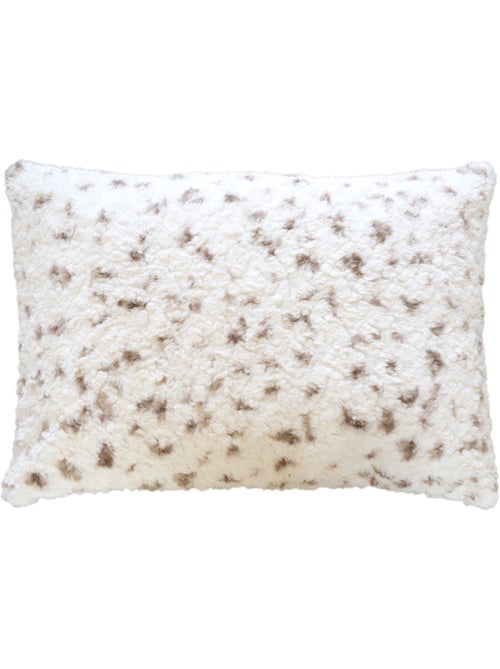 Coussin décoratif moucheté à texture bouclée et dos velours - Kiabi Coussin décoratif moucheté à texture bouclée et dos velours - Kiabi