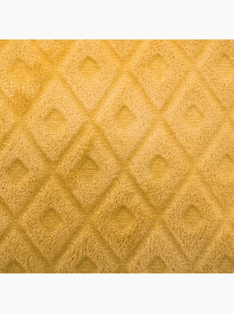 Coussin déhoussable à motifs losanges Ocre - Kiabi