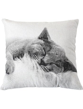 Coussin déhoussable en coton recyclé