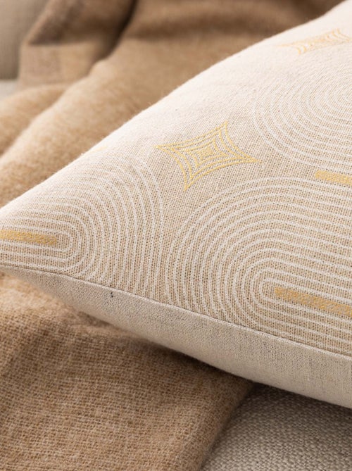 Coussin déhoussable en polycoton à imprimé métallisé - Kiabi Coussin déhoussable en polycoton à imprimé métallisé - Kiabi
