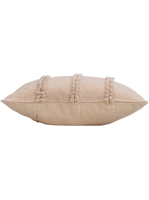 Coussin déhoussable en polycoton avec bandes bouclées - Kiabi Coussin déhoussable en polycoton avec bandes bouclées - Kiabi