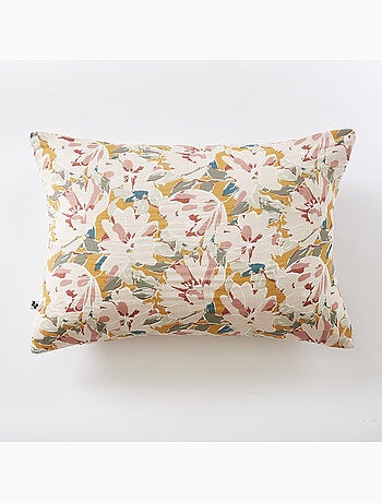 Coussin déhoussable – gaze de coton imprimée clarence