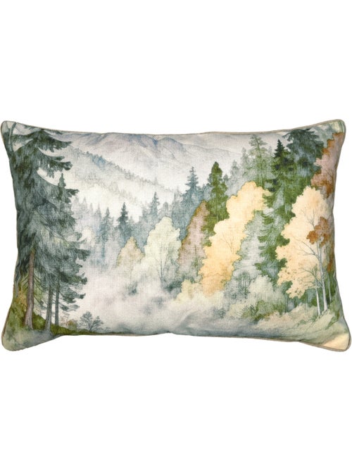 Coussin déhoussable motif aquarelle forêt - Kiabi Coussin déhoussable motif aquarelle forêt - Kiabi