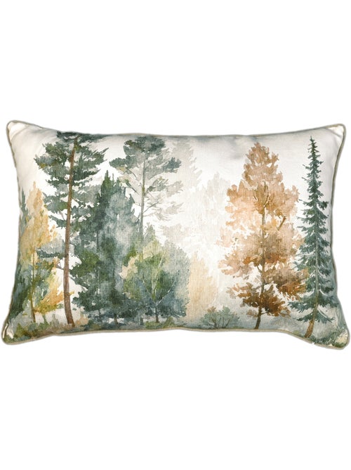 Coussin déhoussable motif aquarelle forêt - Kiabi Coussin déhoussable motif aquarelle forêt - Kiabi