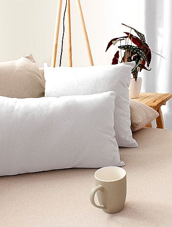 Coussin déhoussable uni en coton