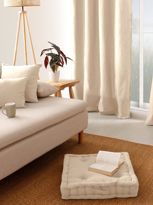 Coussin déhoussable uni en coton - Kiabi Coussin déhoussable uni en coton - Kiabi