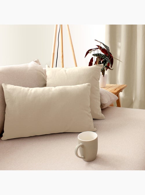 Coussin déhoussable uni en coton - Kiabi Coussin déhoussable uni en coton - Kiabi