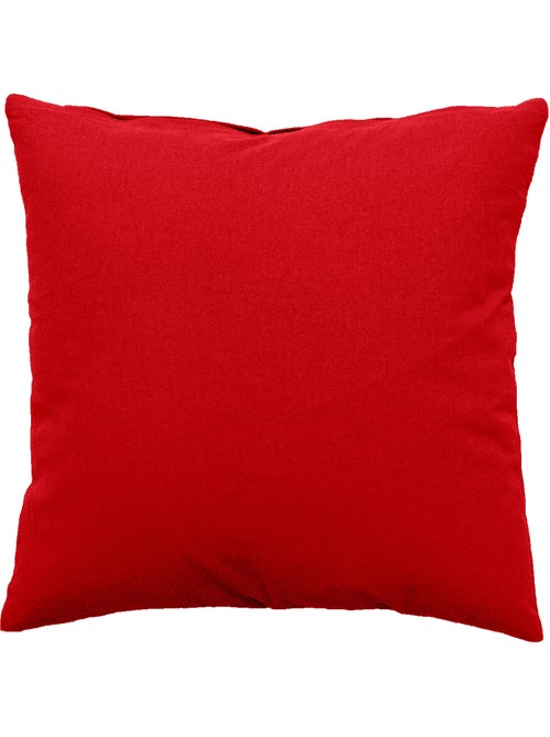 Coussin déhoussable uni en coton - Kiabi