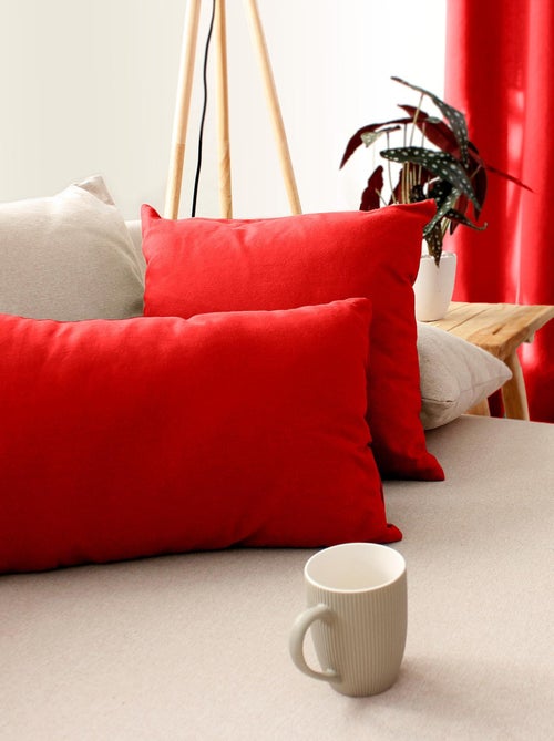 Coussin déhoussable uni en coton - Kiabi Coussin déhoussable uni en coton - Kiabi