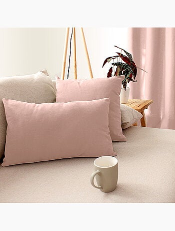 Coussin déhoussable uni en coton