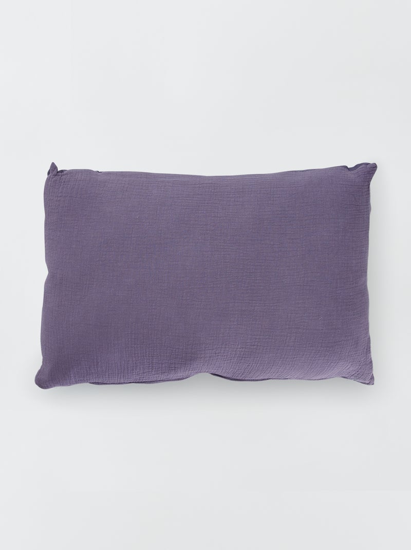 Coussin double gaze de coton Bleu - Kiabi