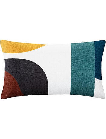 Coussin en coton brodé déhoussable HARY