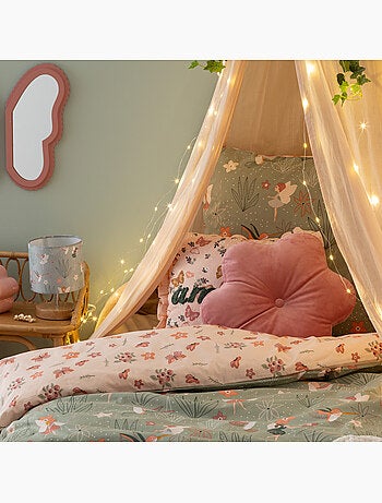 Coussin en forme de fleur en velours amelia