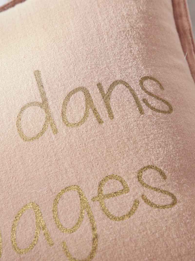 Coussin en gaze de coton Rose - Kiabi