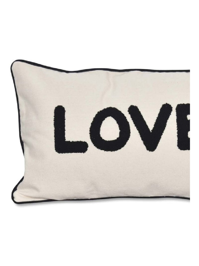 Coussin en toile Love Beige coquille - Kiabi