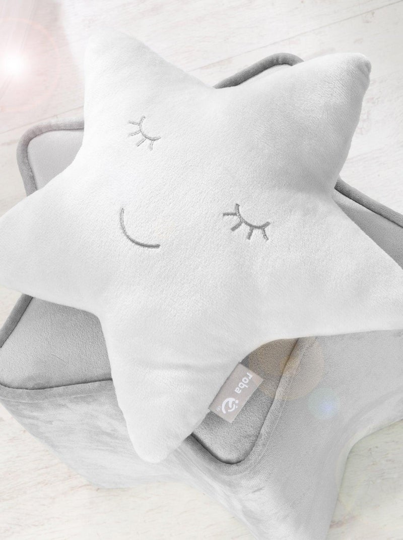 Coussin enfant étoile brodé 'Roba Style' Gris Argenté - Kiabi