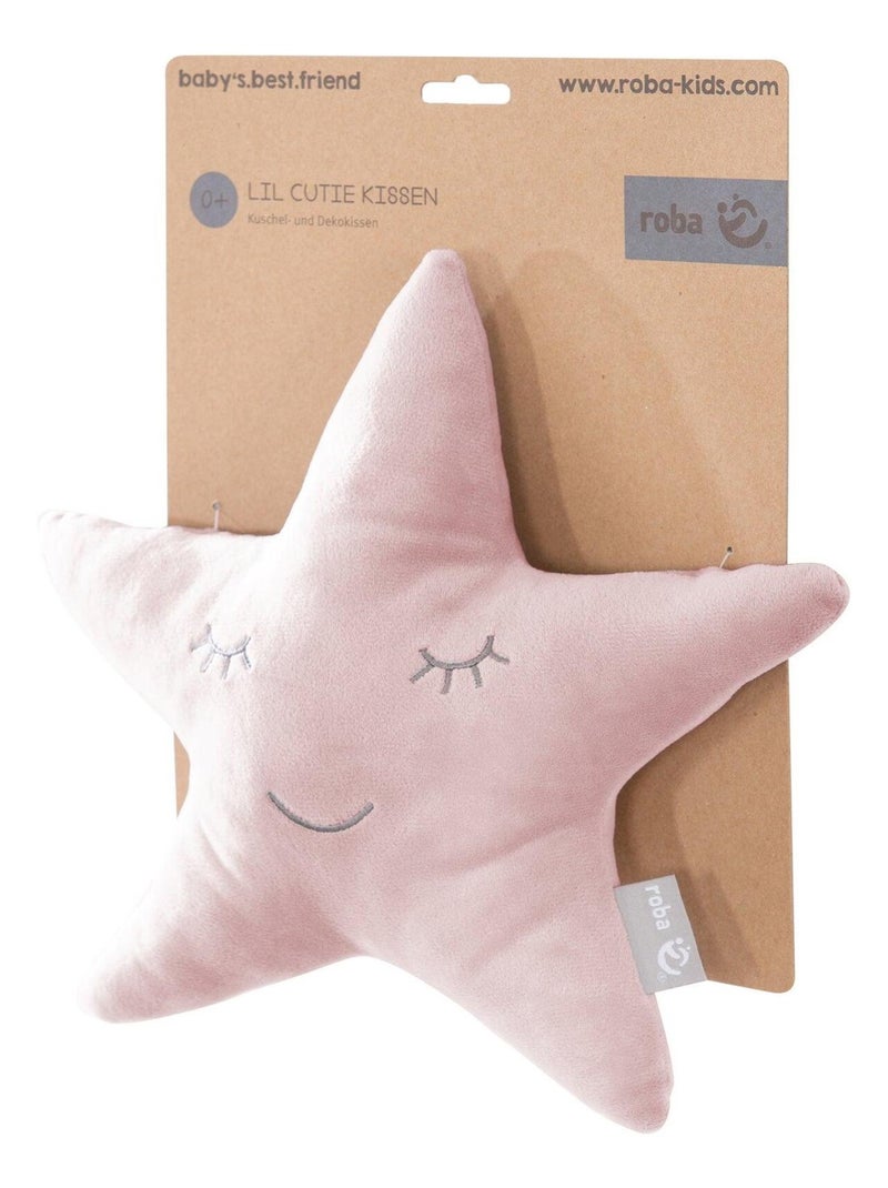 Coussin enfant étoile brodé 'Roba Style' Rose pâle - Kiabi