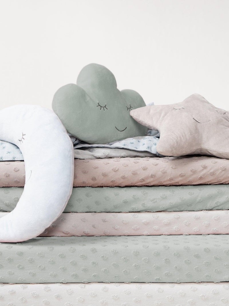 Coussin enfant étoile brodé 'Roba Style' Vert d'eau - Kiabi