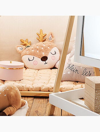 Coussin enfant tête de biche biche