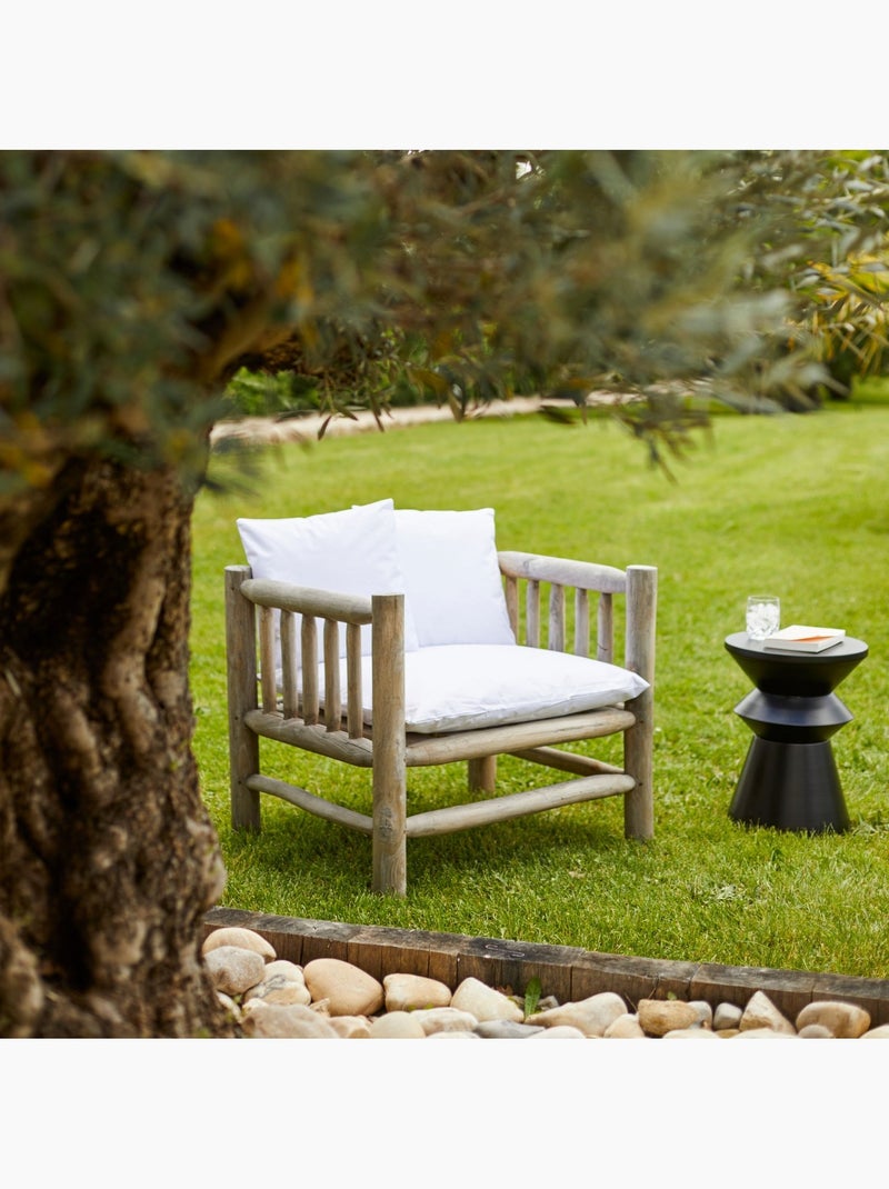 Coussin extérieur imperméable et déhoussable minorque Blanc - Kiabi