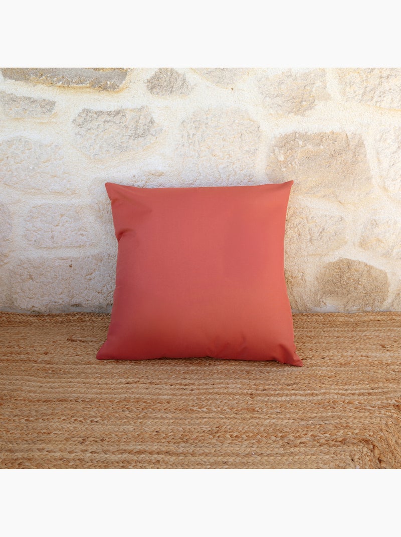 Coussin extérieur imperméable et déhoussable minorque Terracotta - Kiabi