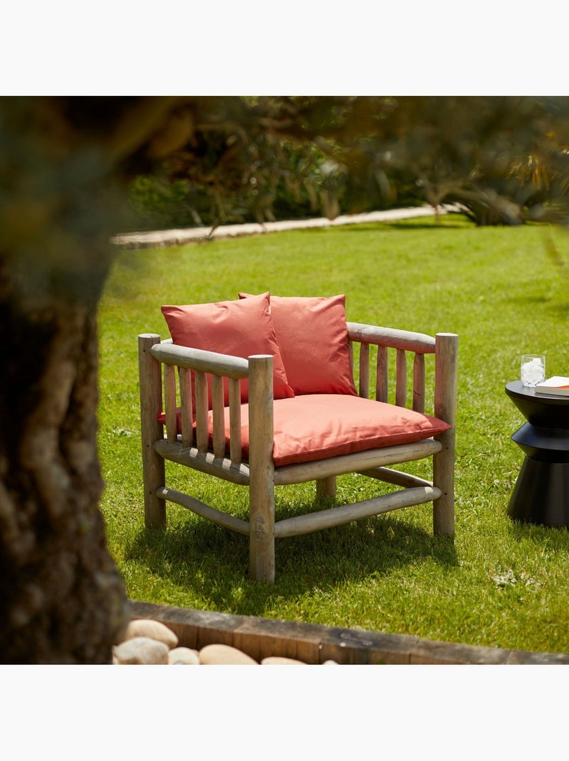 Coussin extérieur imperméable et déhoussable minorque Terracotta - Kiabi