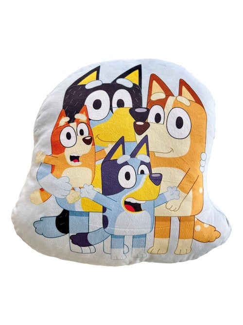 Coussin forme imprimé 100% polyester, bluey family - Kiabi