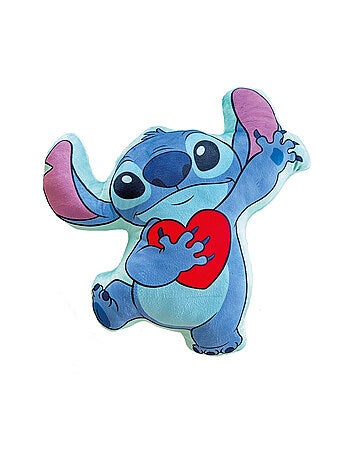 Coussin forme imprimé 100% polyester, disney home stitch love