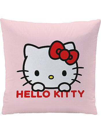 Coussin forme imprimé 100% polyester, hello kitty pois