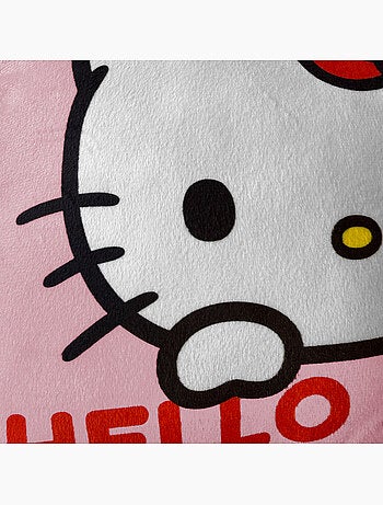 Coussin forme imprimé 100% polyester, hello kitty pois