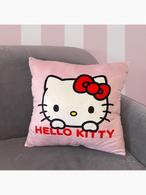Coussin forme imprimé 100% polyester, hello kitty pois - Kiabi Coussin forme imprimé 100% polyester, hello kitty pois - Kiabi