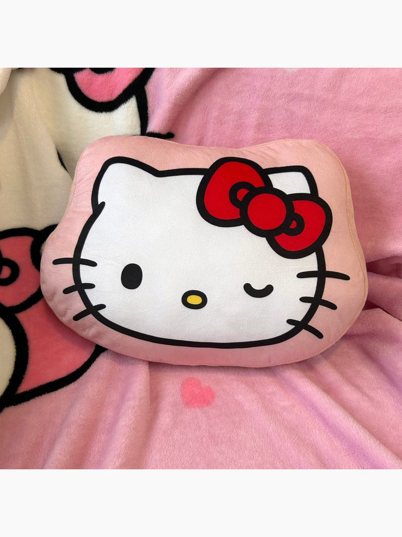 Coussin forme imprimé 100% polyester, hello kitty wink Rose - Kiabi