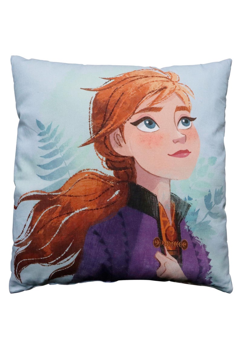 Coussin imprimé 100% coton, disney home frozen sisters Bleu ciel - Kiabi