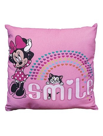 Coussin imprimé 100% coton, disney minnie shopping