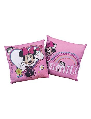 Coussin imprimé 100% coton, disney minnie shopping