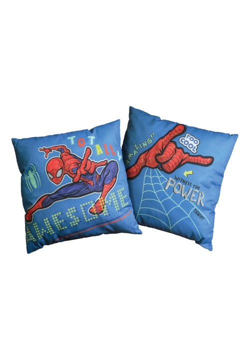 Coussin imprimé 100% coton, spiderman hero - Kiabi